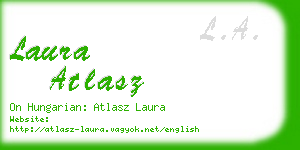 laura atlasz business card
